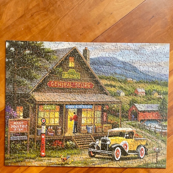 Spilsbury 500-Piece Puzzle - Laura’s General Store with Classic Yellow Car - Picture 9 of 10